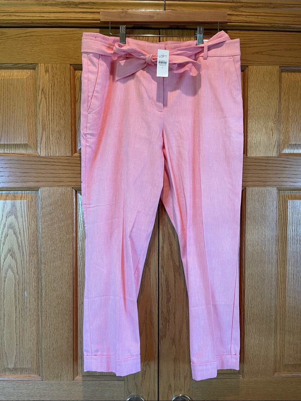 LOFT Light Pink Cropped Pants
